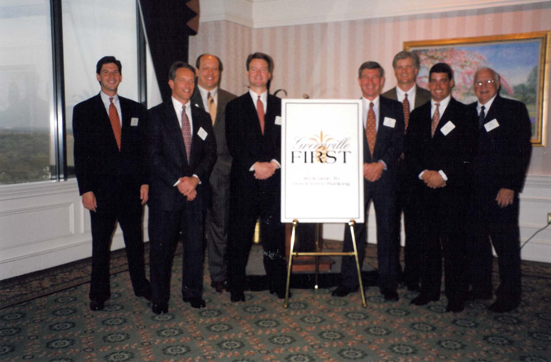 Greenville First's founding members at the annoucement of the formation of the bank.